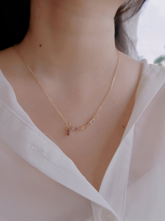Diamond Gradient Necklace (Lilac)