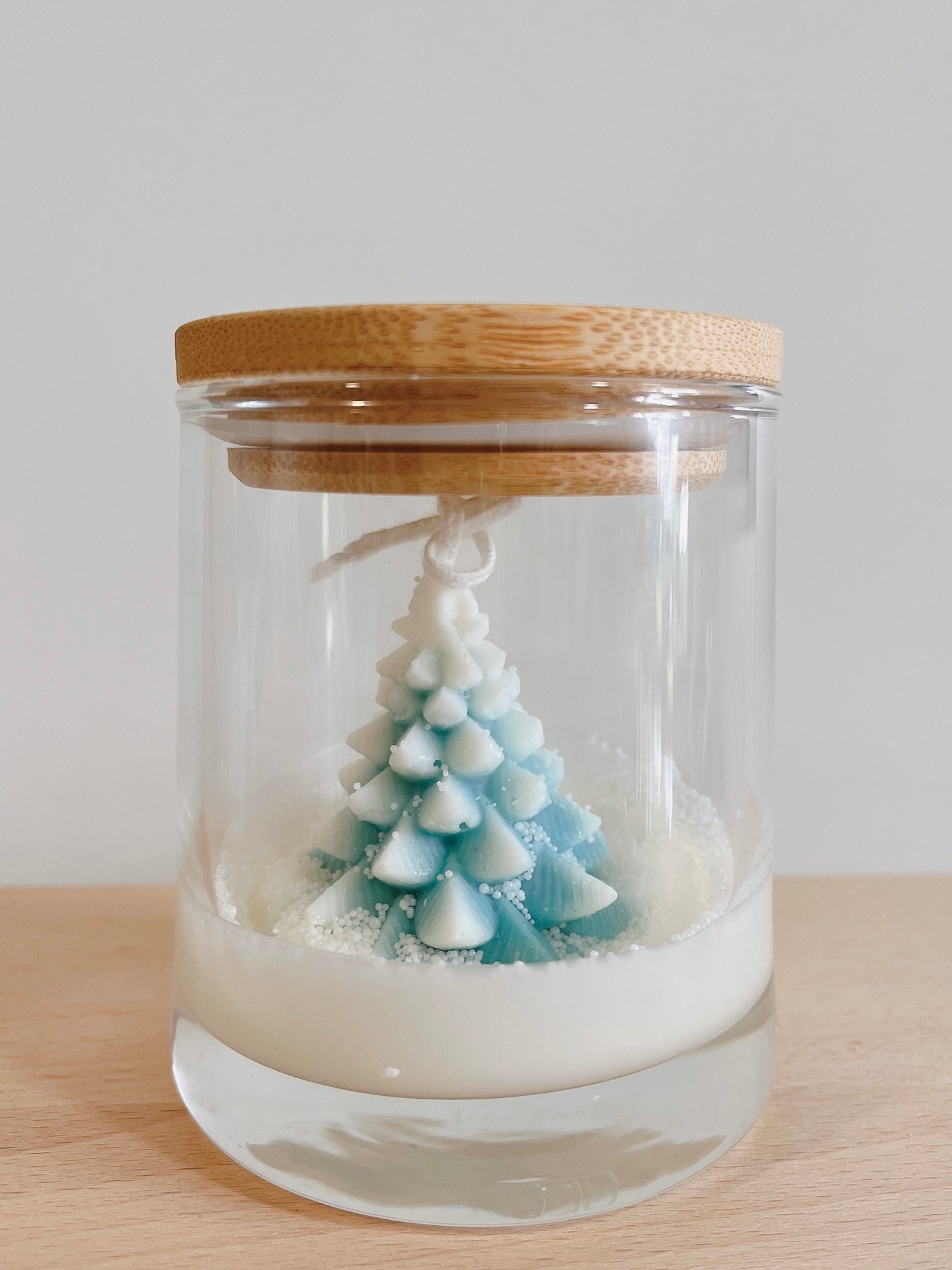 Holiday Christmas Tree Candle Jar