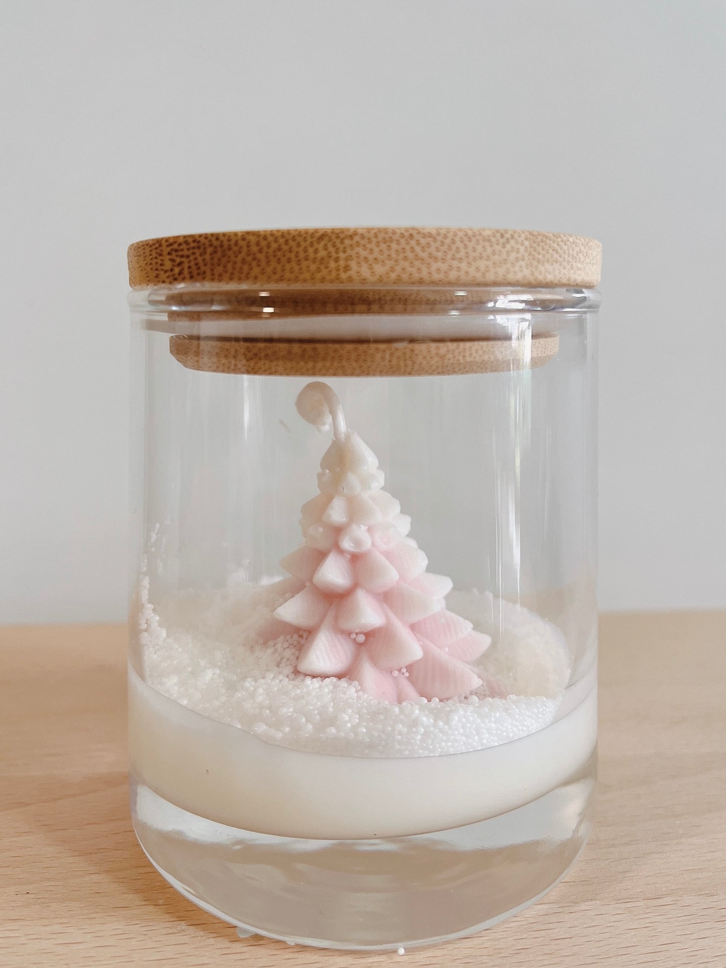 Holiday Christmas Tree Candle Jar