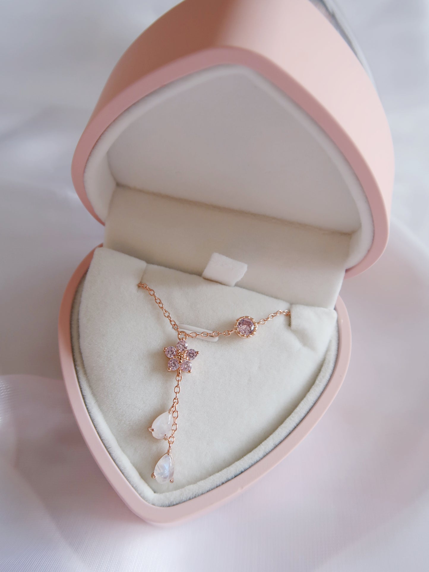 Cherry Blossom Sakura Rose Gold Necklace