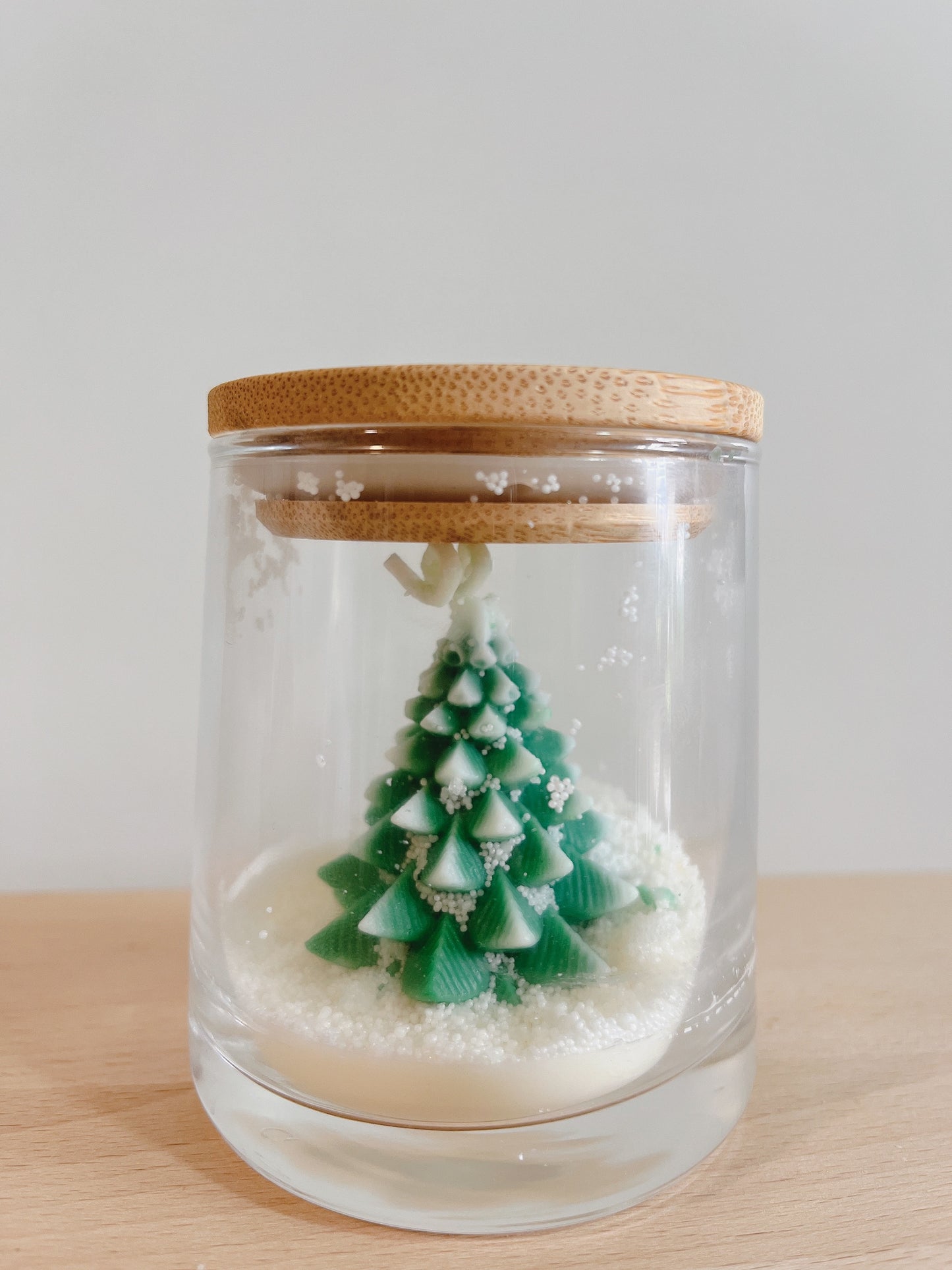 Holiday Christmas Tree Candle Jar