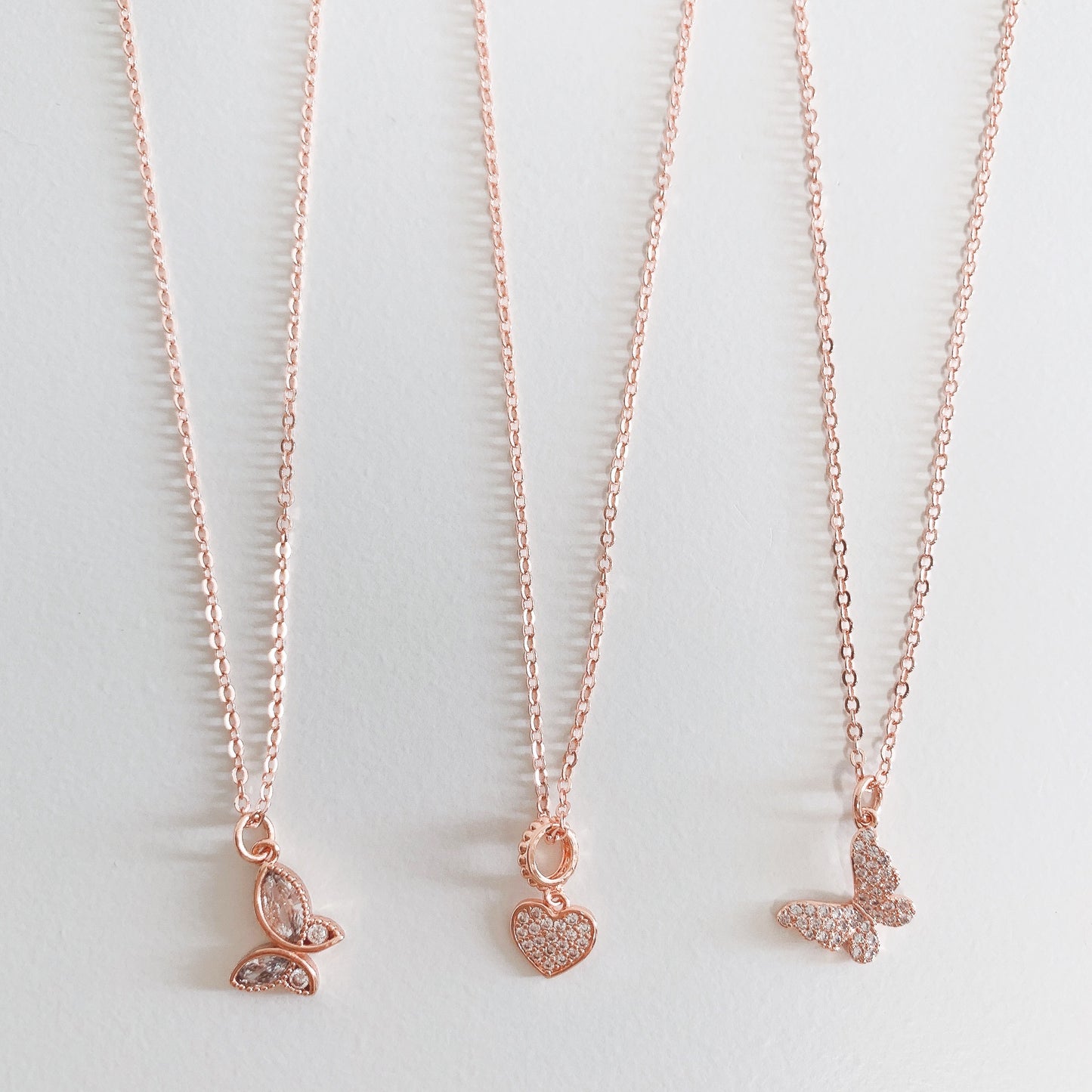 Dainty Heart Rose Gold Necklace
