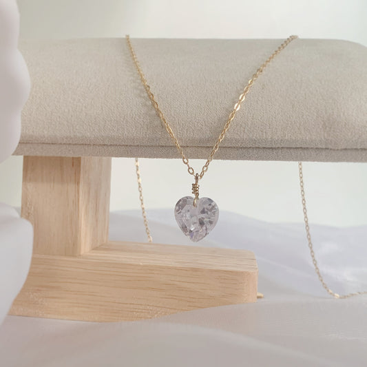 Sparkly Diamond Timeless Love Necklace (Gold)