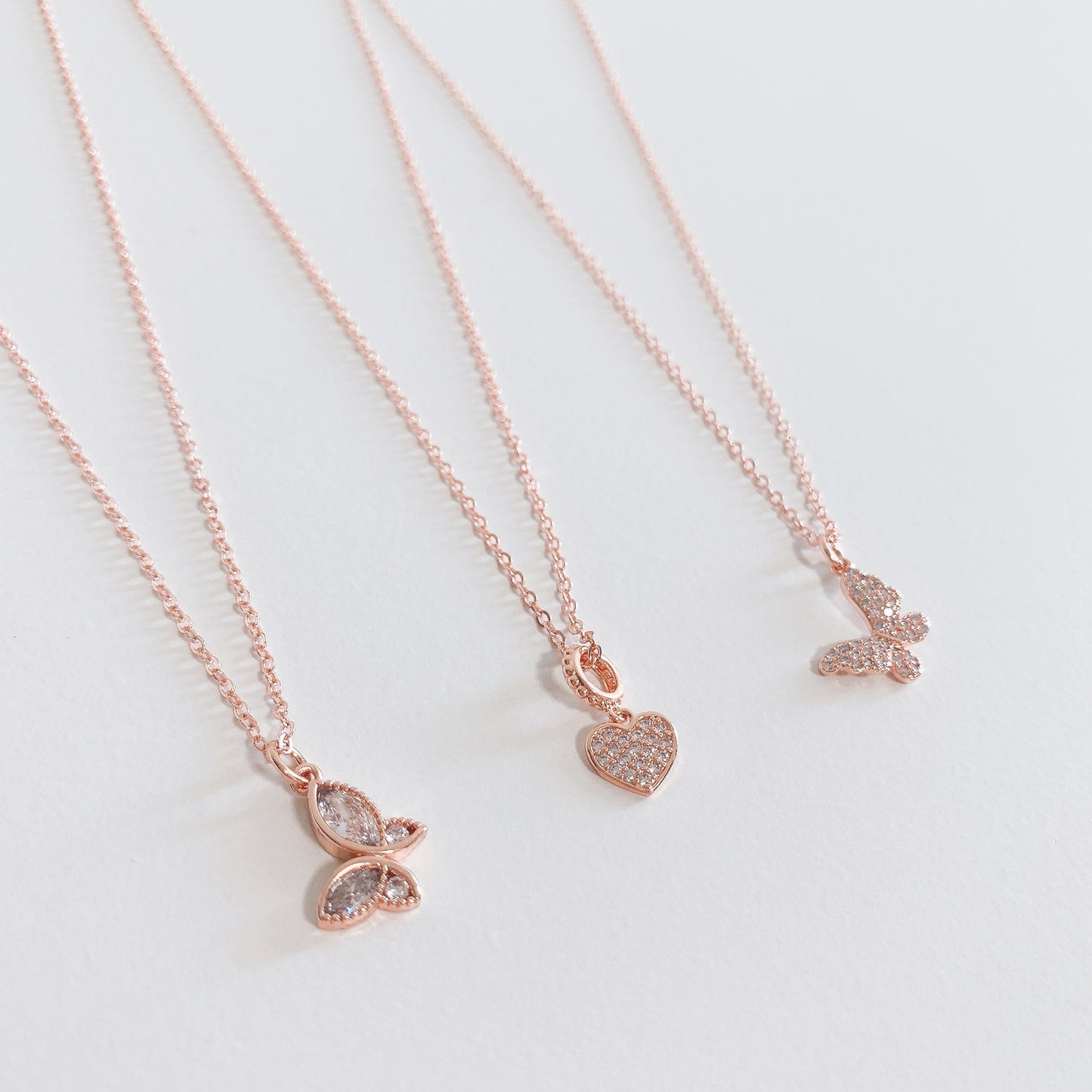 Dainty Heart Rose Gold Necklace